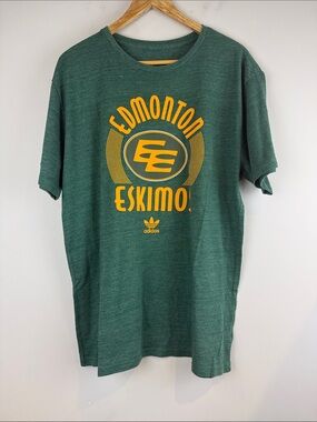 Adidas X Edmonton Eskimos CFL T-Shirt Green Size Large